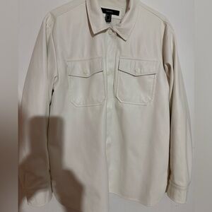 H&M Cream Leather Jacket